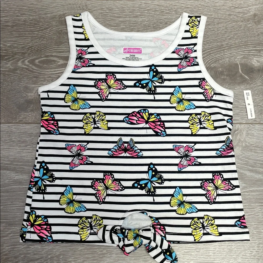 NWT Bundle of 2 Girls 24 Month Outfits Shorts T-shirt Tank Top